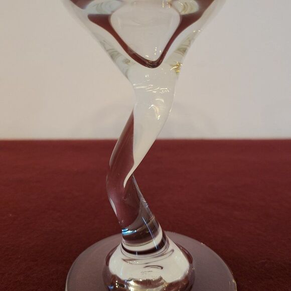 Libbey #37799 Vintage Clear Martini Glass With Zig Zag Z-Stem Mixed Drinks Glass - Picture 3 of 13